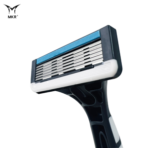 Maquinilla de Afeitar de Alta Calidad con <span class=keywords><strong>Mango</strong></span> de Goma y 6 Cuchillas para <span class=keywords><strong>Hombre</strong></span>, de MKR Factory <span class=keywords><strong>Outlet</strong></span> - Product Image 3