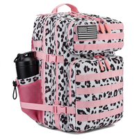Sac à dos de sport Trailpop Heavy Duty pour haltères, équipement d'entraînement Crossfit, sac à dos d'athlète rose léopard 45L