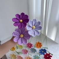 Buket Bunga Potentilla Rajutan Tangan Berkualitas Tinggi, Simulasi Rangkaian Bunga, Dekoratif, Hasil Kerajinan Tangan
