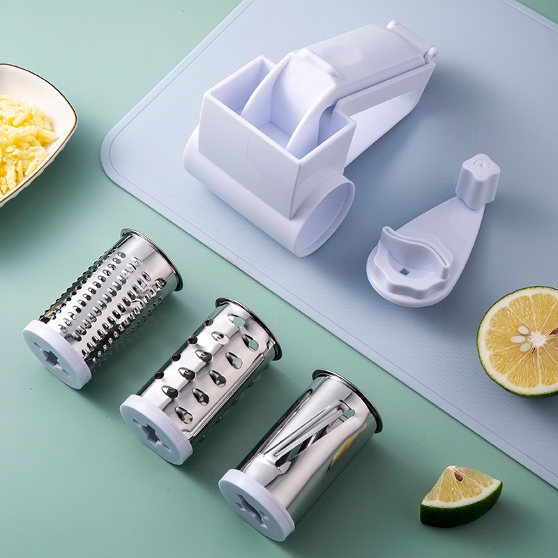 White 3-in-1 rotary cheese grater(opp packing)