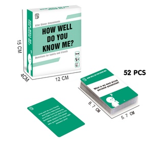 Juego de 52 Tarjetas de Preguntas Interactivas para <span class=keywords><strong>la</strong></span> Familia - Set para Iniciar Conversaciones Después del Cenar, Caja de Diseño Verde y Blanco 15x12x4cm - Product Image 1