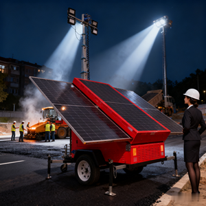Torre de Iluminación Telescópica de 4000W con Clasificación IP65, 440000 Lúmenes, para Eventos Deportivos al Aire Libre, con Generador Diésel - Product Image 6