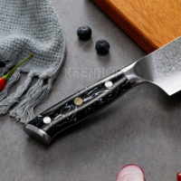 KEENHOPE 10-teiliges Professionelles Japanisches Damast-Küchenmesser-Set, 67-lagiger AUS-10 Stahl, Scharfes Kochmesser mit Türkisstein-Griff