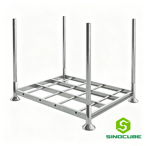 Sinocube Scaffalature Euro per Pallet Robuste Impilabili con Montanti in Tubo Saldato, Salvaspazio, Regolabili, per Stoccaggio in Cella Frigorifera, Ingresso <span class=keywords><strong>a</strong></span> 4 Vie, in Metallo - Product Image 1