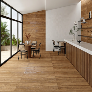 Azulejos de Porcelana con Efecto Madera 600x1200 Brillantes Antideslizantes para Interiores, Sala de Estar, Baño, Diseño Moderno Minimalista, Madera Sólida - Product Image 2