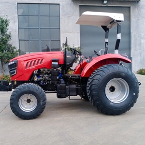 Tracteur agricole à roues motrices rouges 4x4, moteur haute productivité, pneus durables - Product Image 5