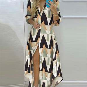 Mode printemps décontracté lâche femmes longue chemise robe motif différent pour le choix 637109 - Product Image 3