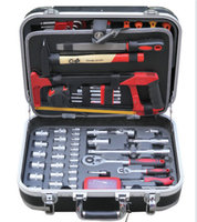 Ensemble d'outils 131 pièces en ABS et aluminium, jeu de clés à douilles, jeu de pinces Drive Master de haute qualité avec cliquets, outil à main