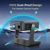 Mini Proyector Portátil 4K con Sistema Operativo Google TV, Cine en Casa LED LCD Inteligente Full HD con 6500 Lúmenes, Sonido Estéreo HIFI para Uso Doméstico