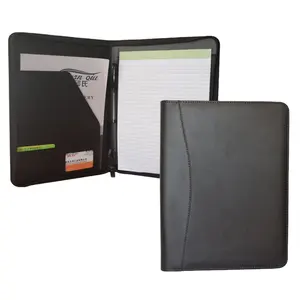 ModernQiu унисекс высокого качества A4 Размер PU кожаный портфель на молнии папка для документов для школьного использования из воловьей кожи