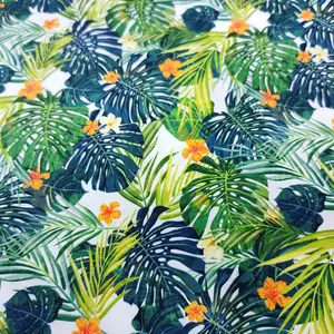 High Quality Floral printed silk satin Fabric for clothes shirt pajamas Dress with NO MOQ custom print and plain color