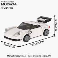 Voitures de ville MOC, collection de voitures RC, modèle de voiture en plastique, ensembles de blocs de construction, cadeau pour enfants, jouets MOC4244