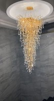 Lustres modernes, luminaires suspendus, longs lustres pour escalier, luminaires en cristal creux, lustres de luxe pour hall de villa, grand lustre pour la décoration de la maison