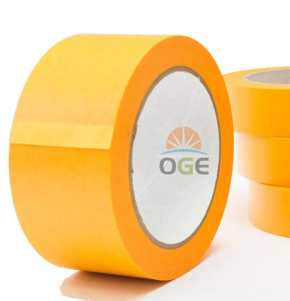 Wholesale Heat Resistance Anti-uv Exterior Yellow Rice Paper Washi Tape For Painting Decorative