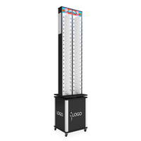 Dernière marque de serrure de magasin, métal blanc mobile rotatif lunettes de soleil présentoir magasin spin show case