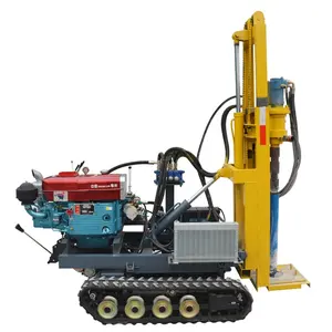 Multi functional spiral drilling machine, tracked down the hole drilling machine, ground nail pile driver