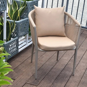 Modern Outdoor Balcony Cafe Aluminum Alloy Wood Plastic Rope Braided Waterproof <strong>and</strong> Sunproof Outdoor Stretch <strong>Table</strong> <strong>and</strong> <strong>Chair</strong> <strong>Set</strong> - Product Image 4