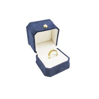 Caja de Joyería Portátil de Cartón con Logotipo Personalizado de Lujo, Diseño Moderno con Grabado, Estuche para Regalo del Día de San Valentín, para Anillos y Collares