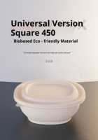 Premium Moderne 450ml 140x140x53mm 148x148x48mm Vierkante Bakje met Deksel Robuust Eetbaar Verpakking Lekvrij Eenhoudig Verbruiksartikel