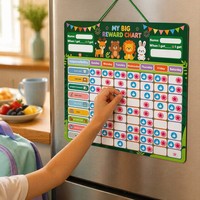 Tableau magnétique de suivi des bonnes habitudes et de récompenses pour enfants, favorisant l'autodiscipline et la propreté