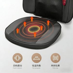 Massage Cushion Black Vibration <b>Heat</b> Therapy Neck Back Waist Hip Massage Rechargeable <b>USB</b> Remote Control - Product Image 5