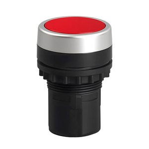 Interrupteur à bouton-poussoir La38 22 mm à tête plate, à réinitialisation automatique, à verrouillage automatique, d'arrêt d'urgence, à tête champignon, éclairé par LED, à bornes à vis - Product Image 3