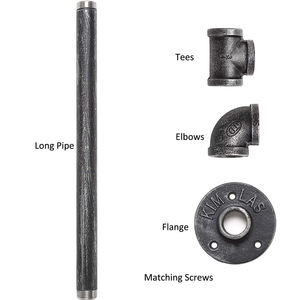 Parantez ağır <span class=keywords><strong>2</strong></span> 3 katmanlar katmanlı dekor rustik Metal çelik montaj dökme demir endüstriyel duvar rafı yüzer boru braketi - Product Image 4