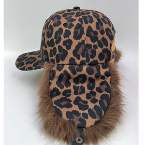 귀 플랩 야구 모자/귀 플랩 모자/모피 귀마개가있는 표범 야구 모자 모자 - Product Image 2