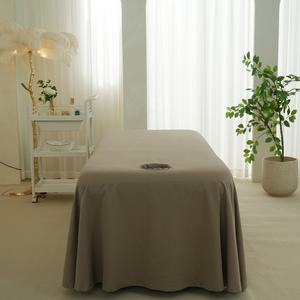 Lenzuola da massaggio in microfibra set gonna da letto mantovana lenzuolo con foro poggiatesta Anti-Pilling copriletto - Product Image 5