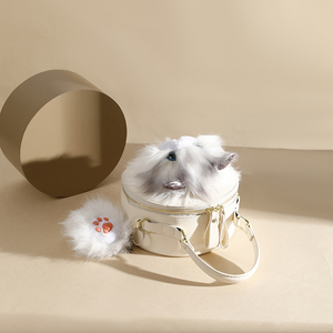 Dropshippingギフト猫バックパックシミュレーション人形ハンドバッグ誕生日ギフト人形バッグショルダーバッグ小さな丸いバッグ - Product Image 4