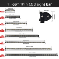 Barra de Luces LED Todoterreno de 7 Pulgadas, Impermeable IP68, 12D, Amarillo Blanco, Doble Color, Luces de Techo 4x4
