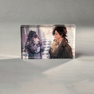 Bloc de presse-papiers en acrylique transparent, illustration de paysage anime personnalisée, cadeau artistique personnalisé pour les amateurs d'art et les <span class=keywords><strong>otaku</strong></span> - Product Image 5