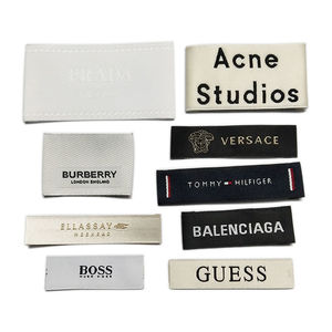 Bán buôn sang trọng tùy chỉnh thiết kế riêng dệt Damask logo cổ tag quần áo nhãn thiết kế riêng dệt Damask logo nhãn - Product Image 2