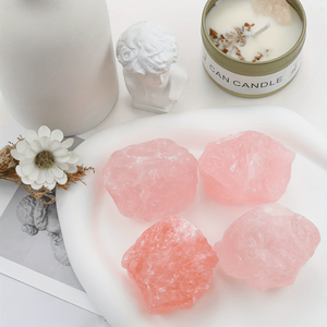 Piedras de Cuarzo Rosa Natural en Bruto al por Mayor, Cuarzo Rosa Crudo para Joyería, Decoración del Hogar y Cristales Curativos - Product Image 4