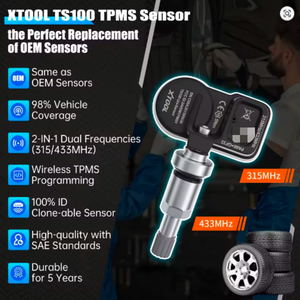 XTOOL TS100 <span class=keywords><strong>PRO</strong></span> 2 in 1 เซ็นเซอร์ TPMS 315MHz 433MHz เครื่องมือซ่อมยางรถยนต์ เครื่องสแกน โปรแกรมเซ็นเซอร์ TPMS ได้ไม่จำกัดจำนวน TS100 Sensor - Product Image 3