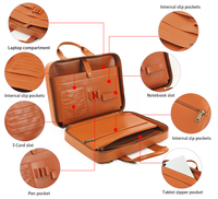 Sac à main pour ordinateur portable de luxe en microfibre avec logo personnalisé, grand format, unisexe, 15 pouces