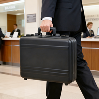 Usine de Ningbo OEM ODM Valise de luxe portable de qualité supérieure en aluminium Boîte à outils de rangement pour homme d'affaires Ordinateur portable