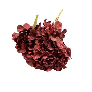 Five Head Hydrangea <b>Artificial</b> <b>Flowers</b> Silk Fabric Wedding Home Decor <b>Arrangements</b> Hotel Photography Studio Backdrop Decor - Product Image 5