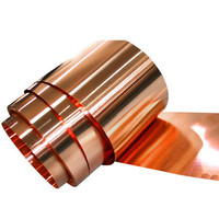Peau de feuille de cuivre rouge T2, bande de cuivre ultra-mince conductrice de mise à la terre, joint en cuivre rouge 0.05-3mm