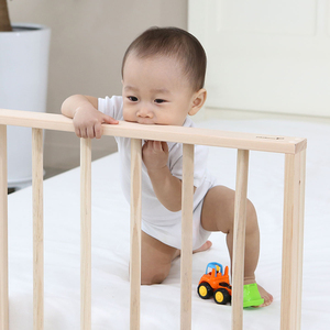 Barrière de lit bébé en cyprès Hinoki 900 mm, montage facile, bois naturel, anti-chute, barrière de sécurité pour chambre d'enfant - Product Image 4