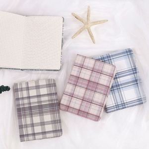 A5 Plaid Linen Fabric Hardcover Thermal Binding Notebook With Custom Logo <b>Gift</b> Bv-Fnh32 - Product Image 3