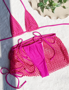 STOCK 6 Couleurs SANS PAD Mini Bikini Ensemble Résille Superposition 3 Pièces Maillots De Bain <span class=keywords><strong>Voir</strong></span> À Travers La Plage Jupe Cover Ups - Product Image 4