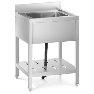 Fregadero Comercial Independiente de Acero Inoxidable de Alta Resistencia con Estante de Almacenamiento para Cocina de Hotel o Cantina - Product Image 1