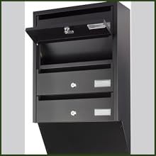 Thép Ngoài Trời Căn Hộ Thép Hộp Thư Nhà Vườn Treo Tường Kho Đen 4 Hai Lớp Hộp Thư - Product Image 3