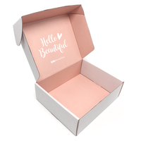 Boîte d'expédition en carton ondulé brillant haut de gamme pour soins de la peau avec logo personnalisé, emballage pour coffret cosmétique