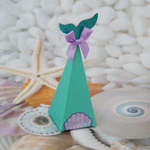 Wholesale Recyclable Rigid Mermaid Triangle Tower <b>Party</b> Candy Paperboard Matt Lamination Embossing UV Coating Print Handling - Product Image 2