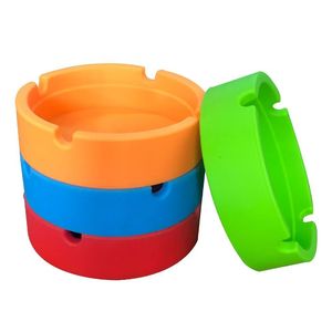 Silicone <b>Ashtray</b> Round Small Multi Color For Home Bar Living Room Meeting Use Novelty Design - Product Image 4