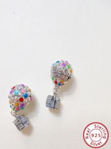 Colorful <b>Balloon</b> Charms for Jewelry Making Wholesale Pan Style DIY Dora 925 Sterling <b>Silver</b> HaYa PAN-28 GDTC Certified Unisex - Product Image 3