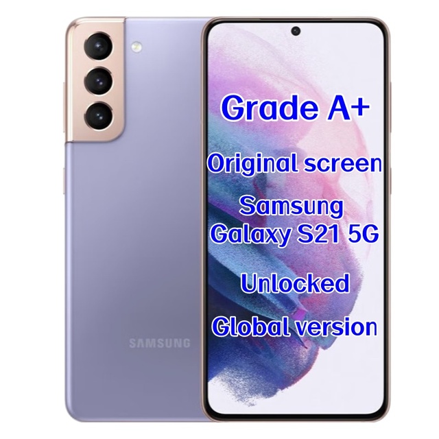 Wholesale Unlocked S21 5G LTE Smartphone Global Version Dual SIM Octa Core 6.2 Inch AMOLED 120Hz Display French English Spanish