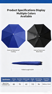 Chapeau parapluie pliable <span class=keywords><strong>anti</strong></span>-soleil et <span class=keywords><strong>anti</strong></span>-pluie pour la pêche, le camping, la randonnée et la plage – Vente en gros - Product Image 4